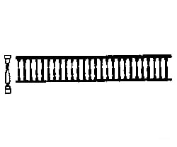 Grandt Line Products 5035 Porch Railing W/Turned Spindle Scratch Building Supplies