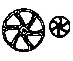 Grandt Line Products 5067 Brake Wheel -- 15’ Lovsted Type (West Side Lumber Co.) Detailing Parts