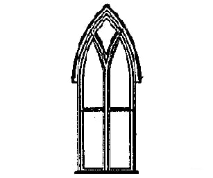 Grandt Line Products 5087 Window -- Gothic Church & Residence - Scale 48 X 114’ 122 290Cm Pkg(4)