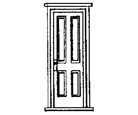 Grandt Line Products 5088 Door -- Station Style W/4 Panels 30’ X 7’6’ Pkg(3) Scratch Building