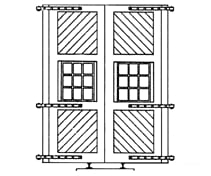 Grandt Line Products 5102 Door -- Engine House Scale 6’6’ X 14’6’ W/Hinges; Pkg(4) Detailing Parts