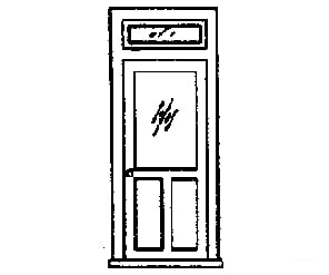 Grandt Line Products 5134 Doors -- 36’ Wide W/Window & Transom Scratch Building Supplies