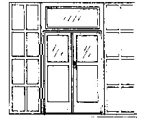 Grandt Line Products 5136 Door -- Double 5’ X 9’7’ W/Iron Shutters Scratch Building Supplies
