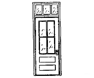 Grandt Line Products 5139 Factory Front Door W/Transom For Masonry Buildings -- Scale 39 X 92’
