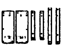 Grandt Line Products 5169 Corner Irons -- Rio Grande Box/Stock Car Pkg(4) Scratch Building Supplies