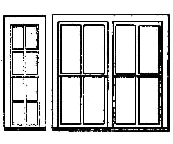 Grandt Line Products 5196 Windows -- Rio Grande Southern Ophir Station 8 Pane 24 X 82’ & 72