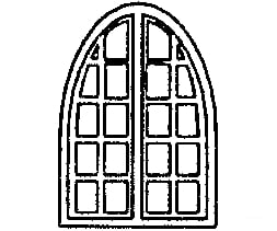Grandt Line Products 5256 Windows -- 20-Pane Arched Scratch Building Supplies