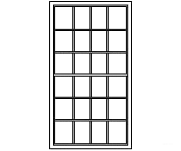 Grandt Line Products 5278 Masonry Windows Pkg(8) -- 12 Over 12; Scale 48 X 86’ Scratch Building