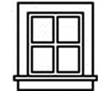 Grandt Line Products 5305 Window Attic 4-Pane -- 27’ X 30’ Scratch Building Supplies