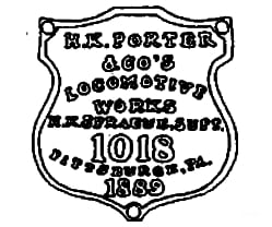 Grandt Line Products 123 Builders Plates -- 1890 Porter Detaling Parts