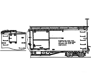 Grandt Line Products 140 Box Car Door Set -- Rio Grande 3000 Series Narow Gauge Double-Sheathed