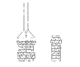Grandt Line Products 3509 Brick Station Chimneys Pkg(2) -- Rio Grande Scratch Building Supplies