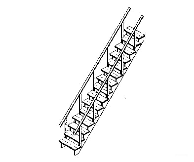 Grandt Line Products 3533 Wooden Staircase -- 45 Degrees Scratch Building Supplies