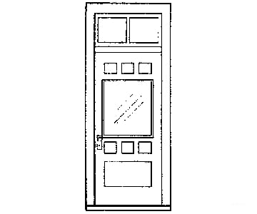 Grandt Line Products 3620 Door W/Transom; Denver & Rio Grande Western Type Pkg(2) Scratch Building