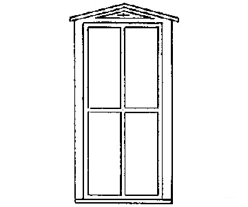 Grandt Line Products 3709 Durango Station Windows -- Four-Pane 36 X 87’ Scratch Building Supplies