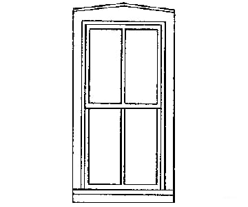 Grandt Line Products 3720 Double-Hung Windows -- Four-Pane Scale 33 X 65’ 83.8 165Cm Pkg(4)