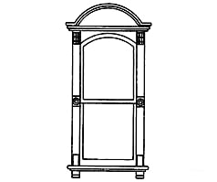Grandt Line Products 3732 Victorian Two-Pane Window - Scale 30 X 72’ 76.2 183Cm -- With Arched