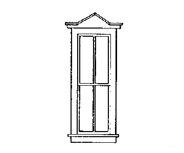 Grandt Line Products 3736 Double-Hung Windows W/Pointed Top -- Four-Pane 30 X 88’ Scratch