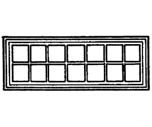 Grandt Line Products 3738 Recessed/Skylight Windows -- 100 X 36’ Scratch Building Supplies