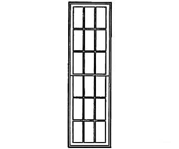 Grandt Line Products 3740 Double-Hung Masonry Windows -- 18-Pane 50 X 164’ Scratch Building Supplies
