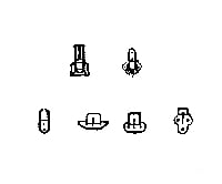 Grandt Line Products 6 Box Car Door Hinges Set Detaling Parts