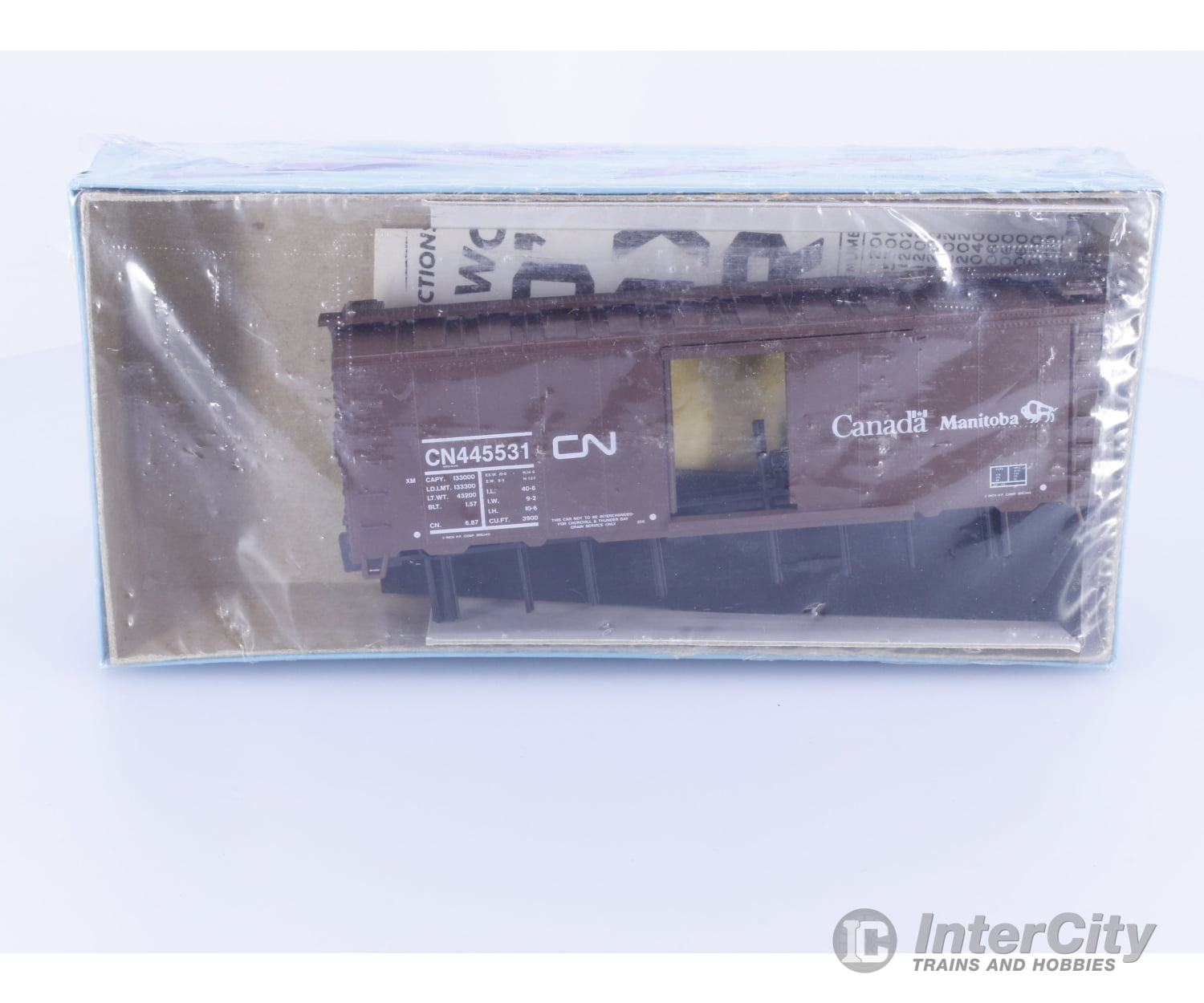 H&D 1-121 HO 40’ Manitoba Grain Boxcar Kit Canadian National (CN) 445531 Freight Cars