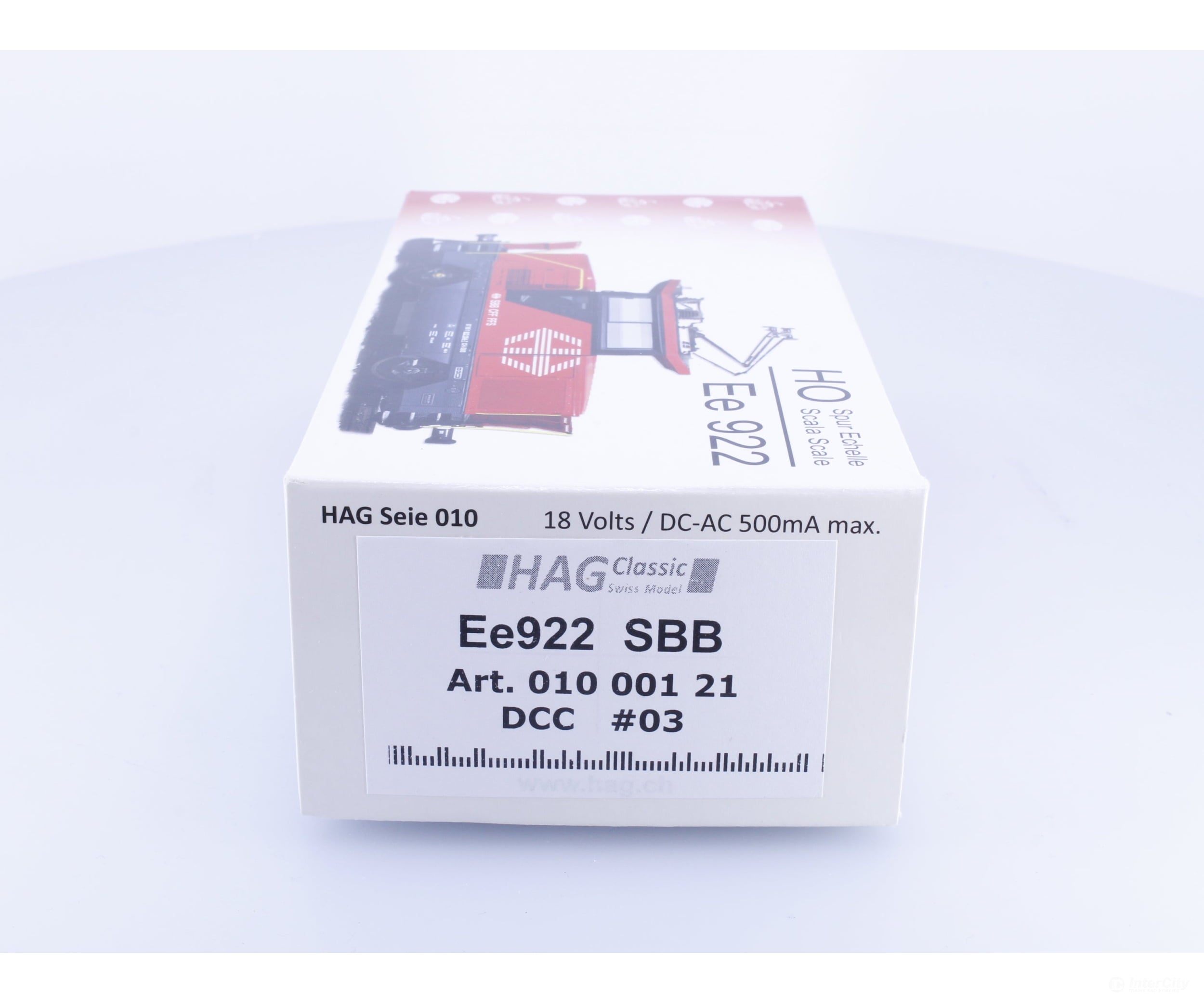 HAG 01000121 HO SBB-CFF-FFS Ee 922 Electric Locomotive 001-3 DCC - European Locomotives