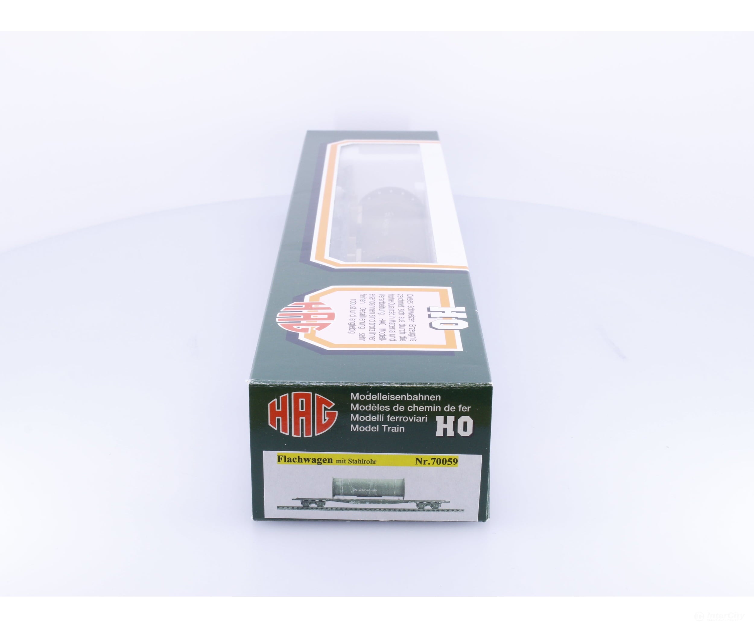 HAG 70059 HO SBB-CFF-FFS Flat Car with Steel Pipe Load #2 212-2 - European Freight Cars