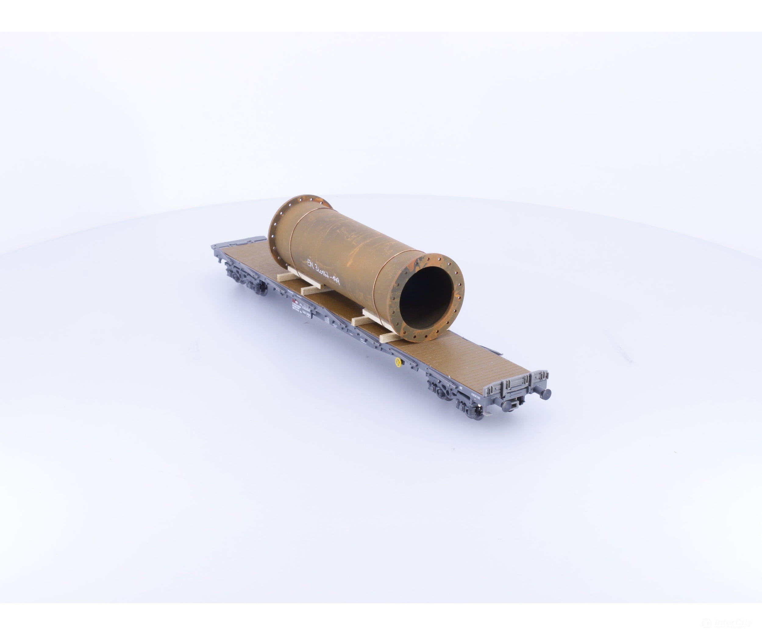 HAG 70059 HO SBB-CFF-FFS Flat Car with Steel Pipe Load 212-2 - European Freight Cars