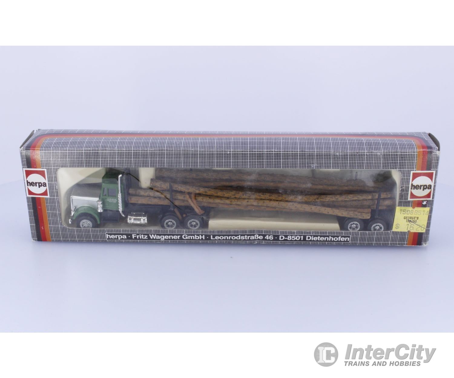 Herpa 856270 HO Semi Truck and Logging Trailer with Load Cars & Trucks