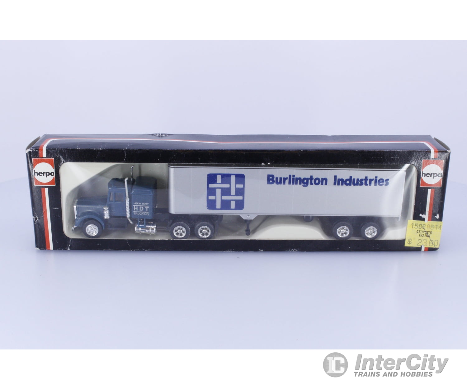 Herpa 950230 HO Kenworth Burlington Semi Truck and Trailer Cars & Trucks