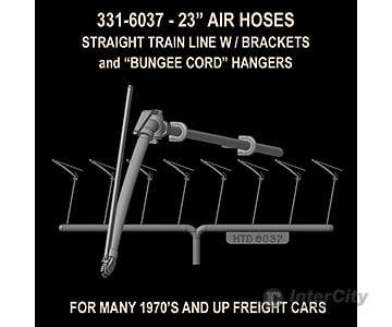 Hi-Tech Details Ho 6037 Brake Hose Set (Rubber) W/Support Strap -- For Modern Freight Cars Parts