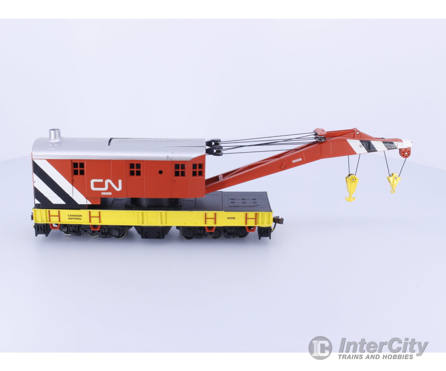 HO Crane Wagon Metal Wheels Canadian National (CN) 50008 Freight Cars