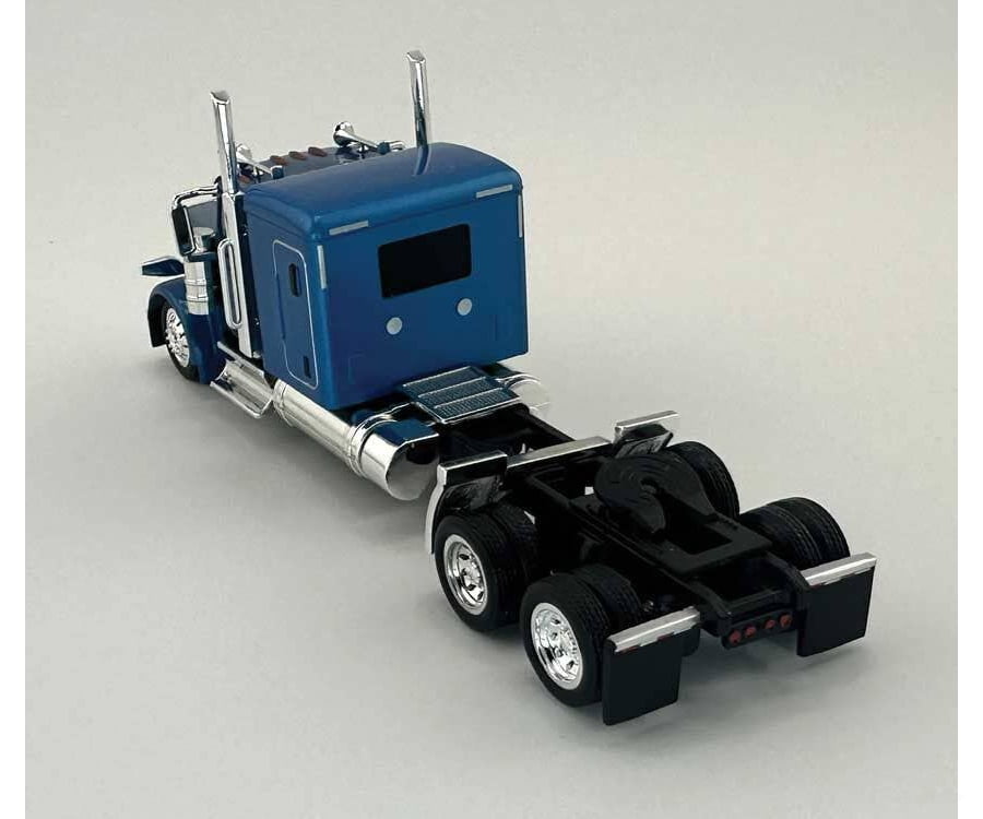 HO Logistics Replicas HO 589064 Peterbilt 589 72’’ Sleeper-Cab Semi Tractor - Assembled - Metallic Blue Cars & Trucks