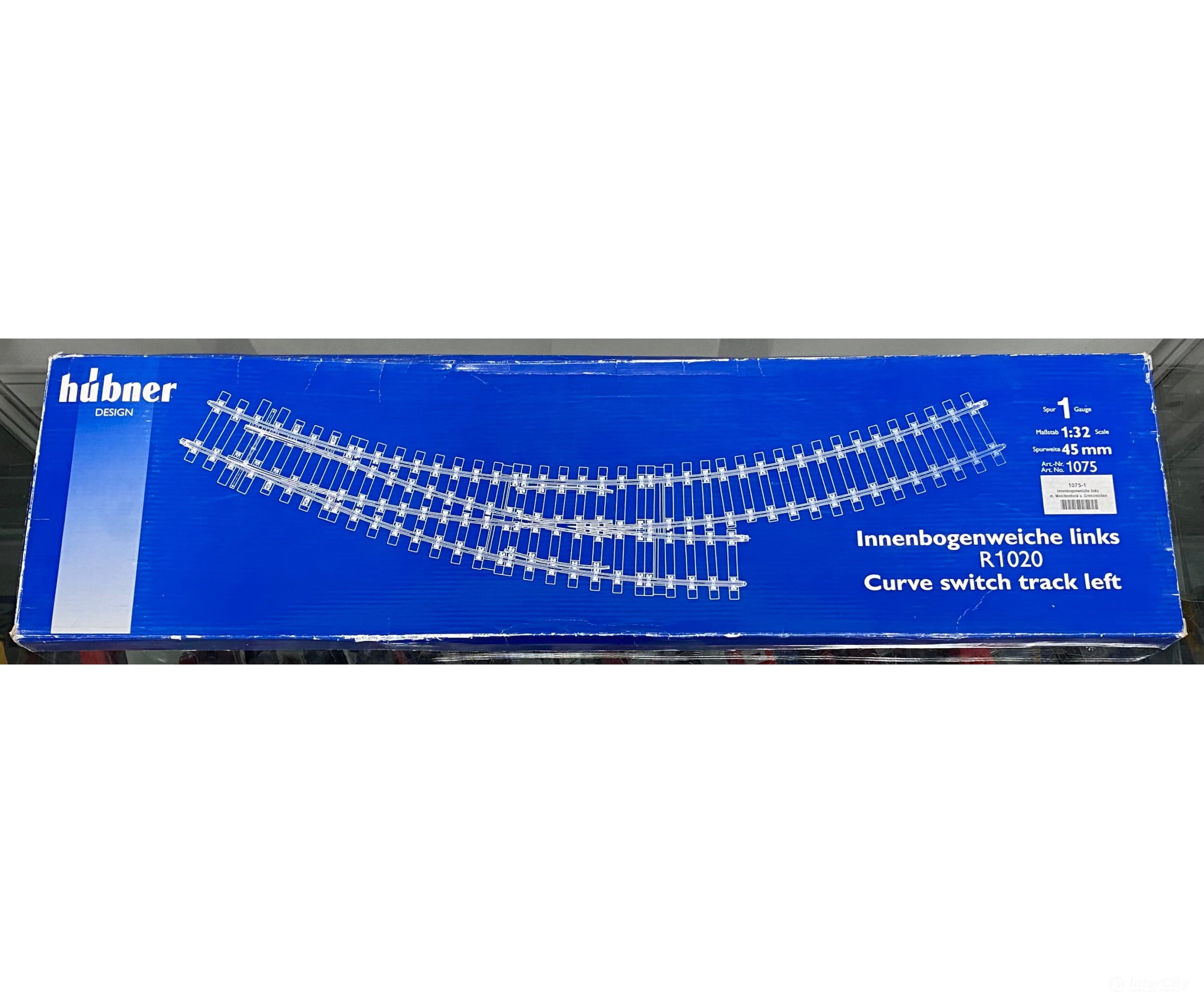 Hubner 1075-1 1 R1020 Curved Switch Track Left Track & Turnouts