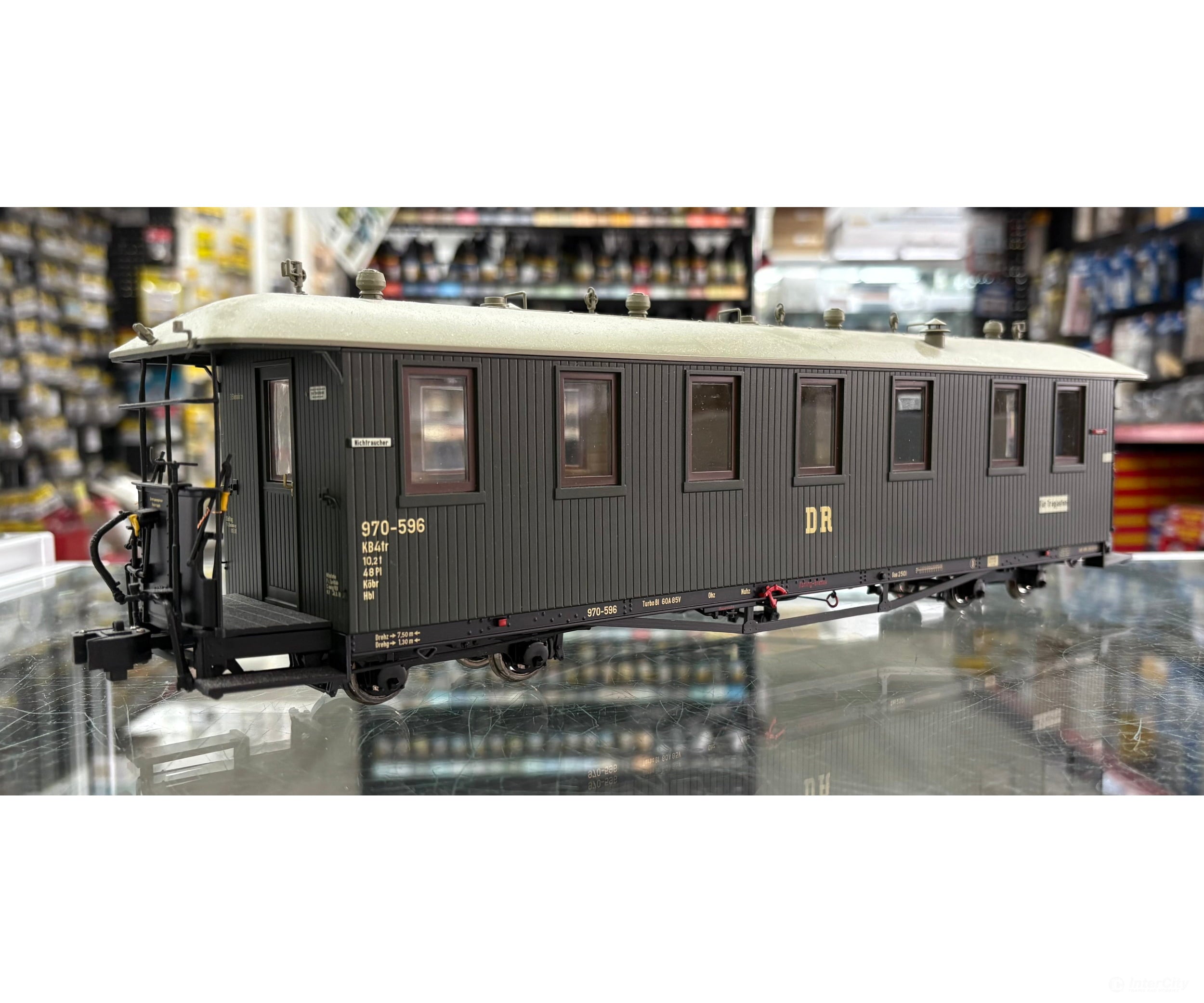Hubner 20062 1-Gauge Narrow Gauge 1e Passenger Coach Kb4Tr DR - European Passenger Cars
