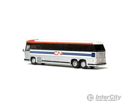 Iconic Replicas Ho 1984 Mci Mc-9 Motorcoach Bus - Assembled Canadian National (Silver White Blue