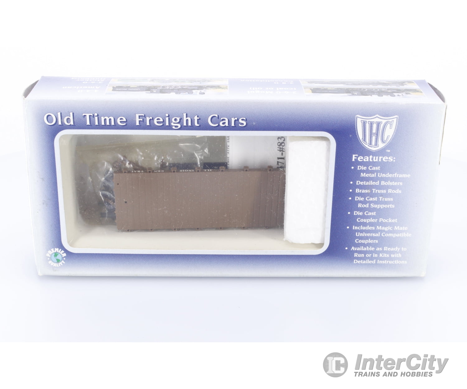 IHC 8385 HO Old Time Flat Car Kit Illinois Central (IC) Freight Cars