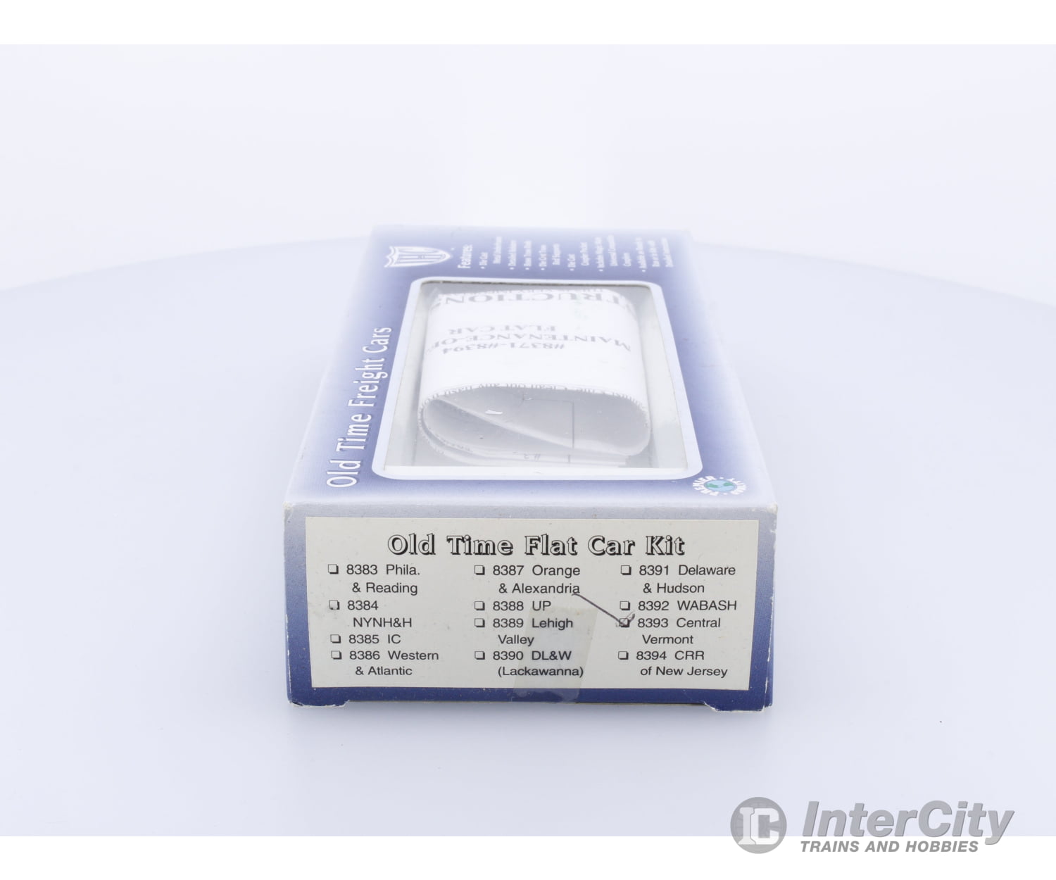 IHC 8393 HO Old Time Flat Car Kit Vermont Railway (VTR) Freight Cars