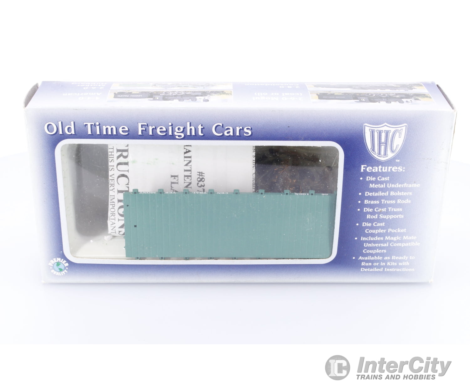 IHC 8393 HO Old Time Flat Car Kit Vermont Railway (VTR) Freight Cars