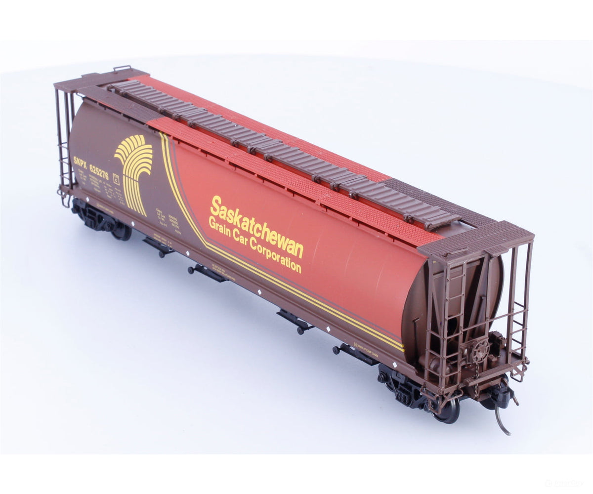 Intermountain 45122-01 HO 4 Bay Cylindrical Covered Hopper Saskatchewan(SKPX) 625276 - Freight Cars