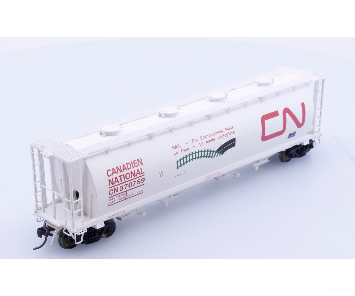 Intermountain 45202-35 HO 4 Bay Cylindrical Covered Hopper Canadian National (CN) 370759 - Freight Cars
