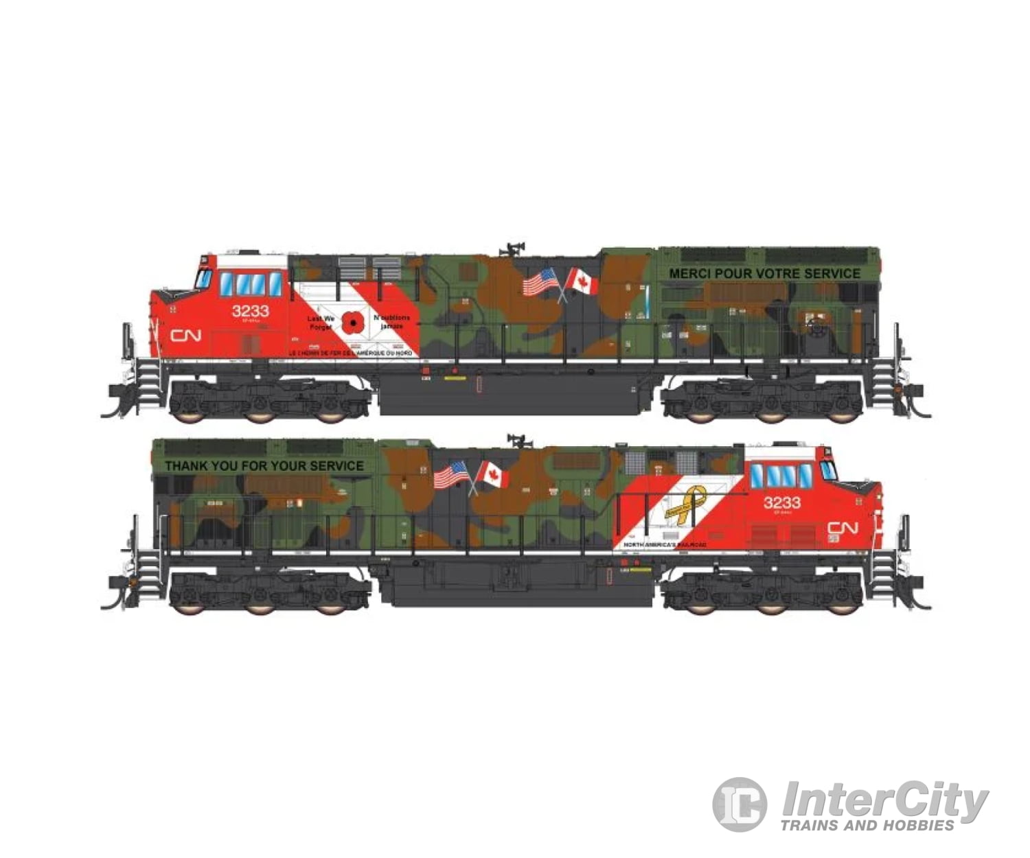 Intermountain 497109S-01 Ho Tier 4 Locomotive W/Sound - Cn Veterans Dcc & Sound #3015 Locomotives