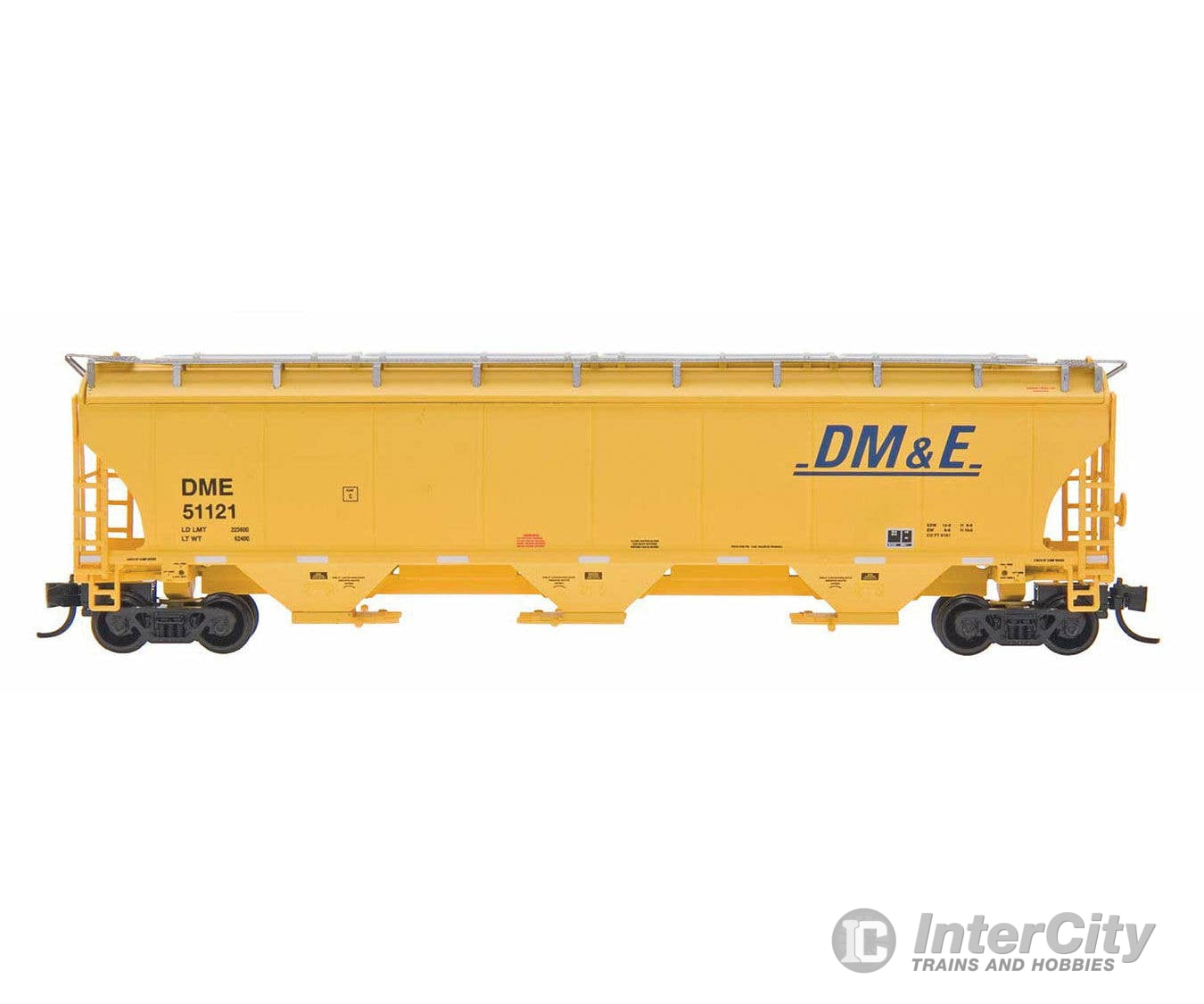 Intermountain HO 472105 Trinity 5161 Cubic Foot Covered Hopper - Dakota Minnesota & Eastern (yellow blue) Freight Cars