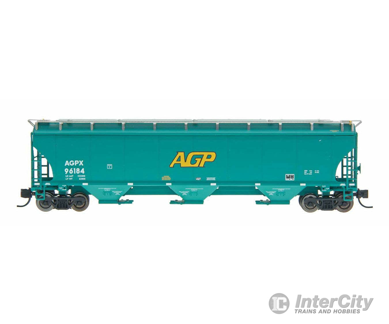 Intermountain HO 472110 Trinity 5161 Cubic Foot Covered Hopper - AGP AGPX (green yellow) Freight Cars