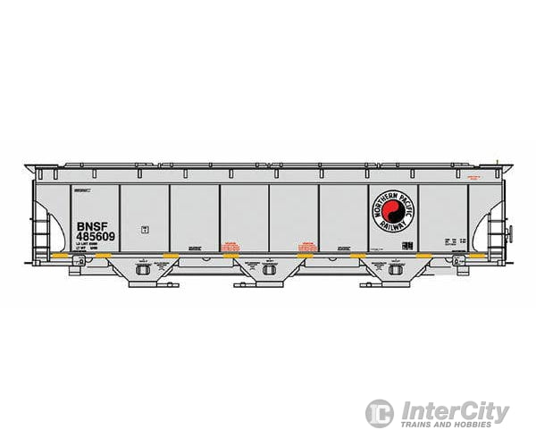 Intermountain HO 472148 Trinity 5161 Cubic Foot Covered Hopper - BNSF Railway (Northern Pacific Legacy Scheme gray