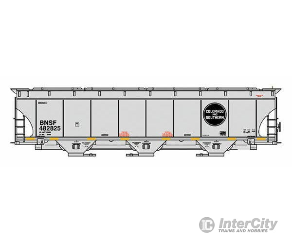 Intermountain HO 472150 Trinity 5161 Cubic Foot Covered Hopper - BNSF Railway (Colorado & Southern Legacy Scheme gray