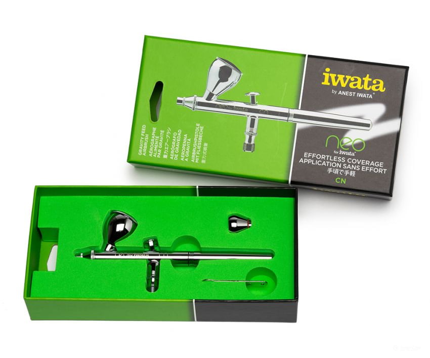 Iwata N4500 NEO CN Gravity Feed Airbrush - w. 1/3oz & 1/16oz cups Tools