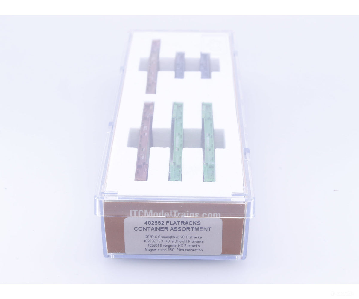JTC 402552 N Flatracks Container Assortment - Freight Cars