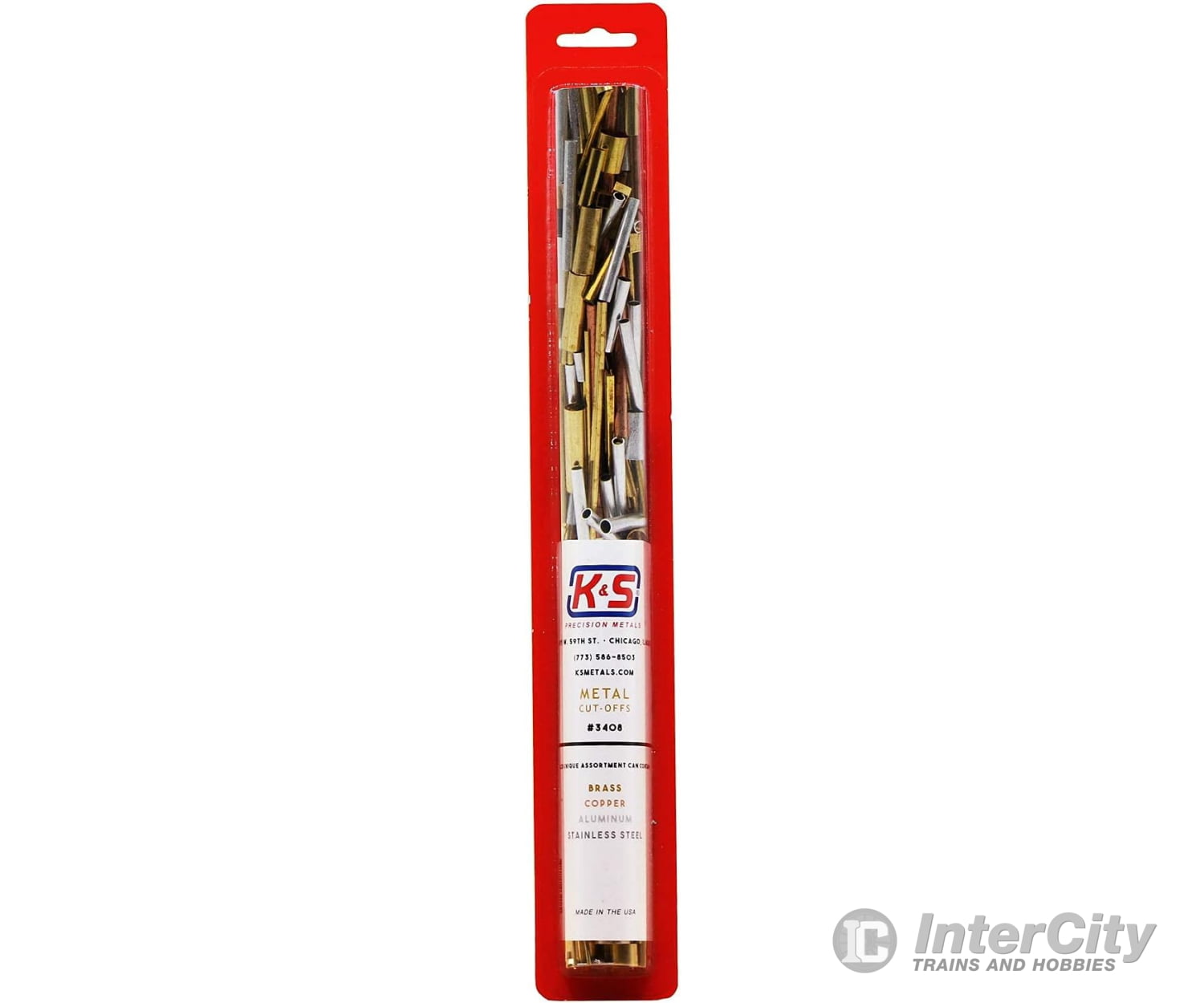 K&S Metals 3408 Metal Cut Offs Brass Aluminum Copper Stainless Assortment &